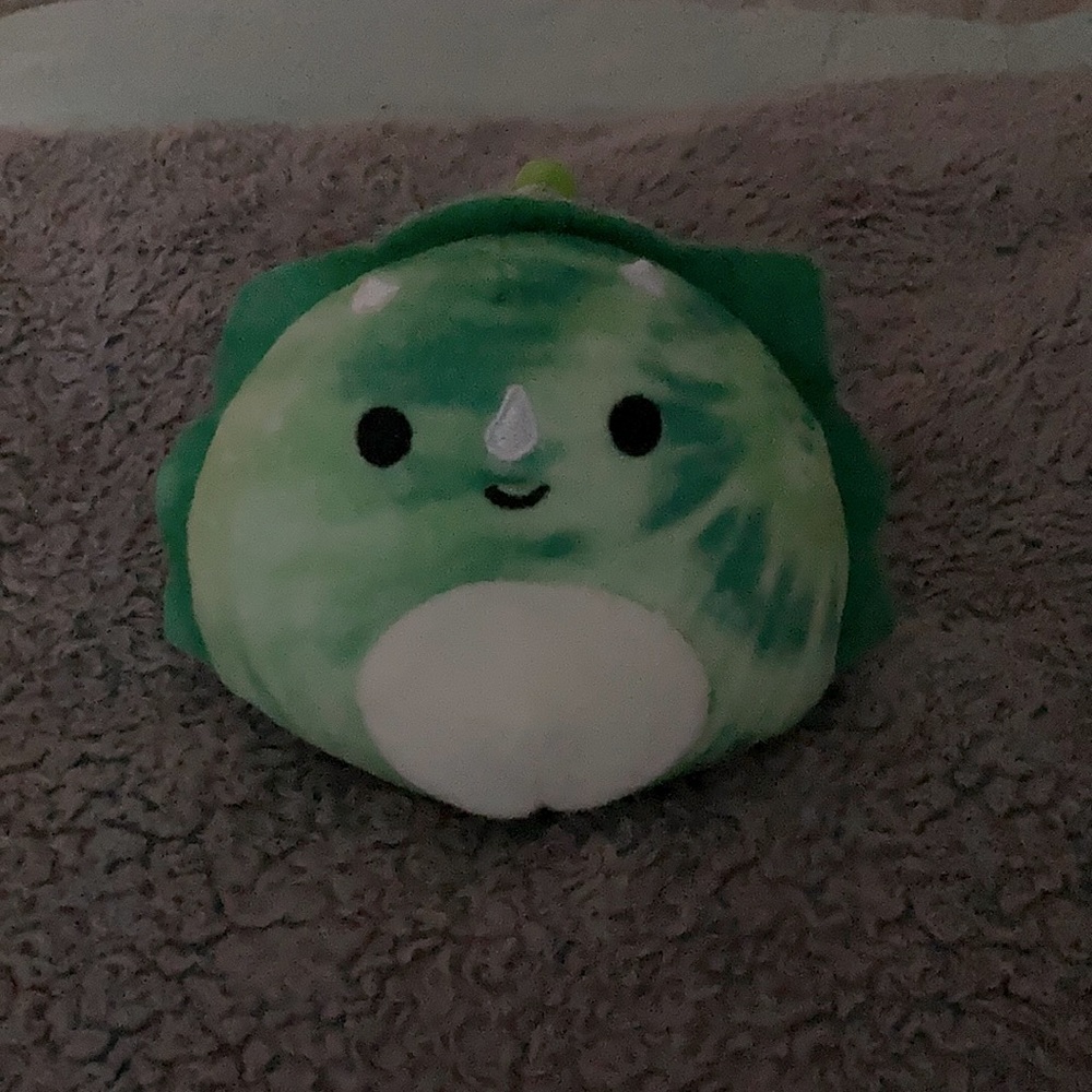 Squishmallow Rocio the Triceratops keychain
